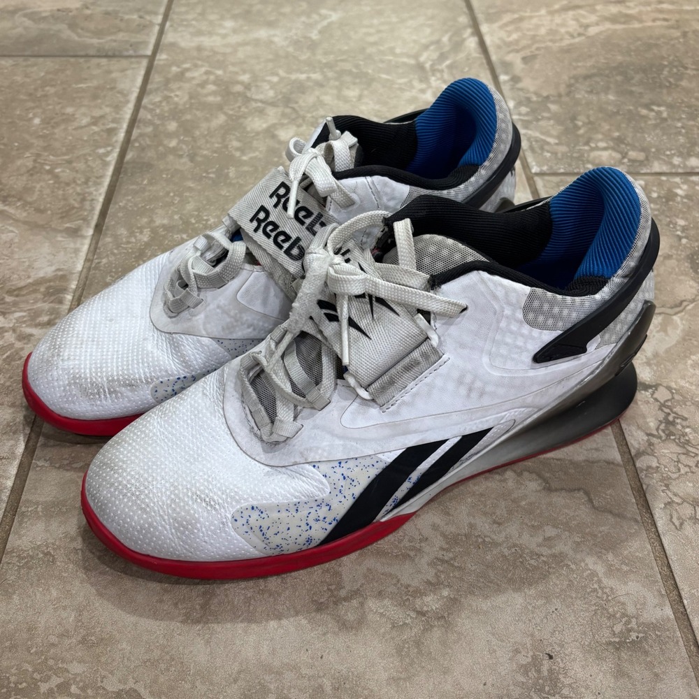 Reebok Legacy Lifter II Mens Weightlifting Shoes White Black GY6380 Size 9.5